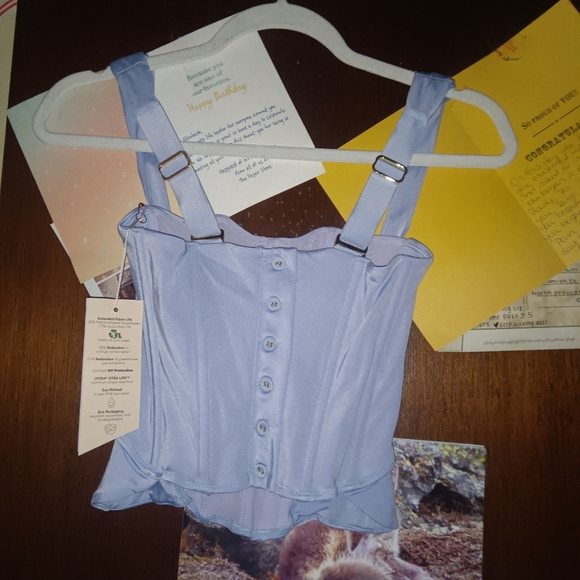 We are HAH by free people Knockout Top Perrywinkle XS 🆕 - Picture 8 of 9